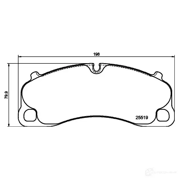 Тормозные колодки дисковые, комплект HELLA 8DB 355 039-991 1 U89W50 1437477986