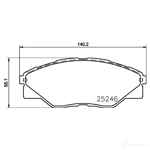 Тормозные колодки, комплект HELLA 8731D1523 29949 8db355019811 2 5246 - Изображение 1