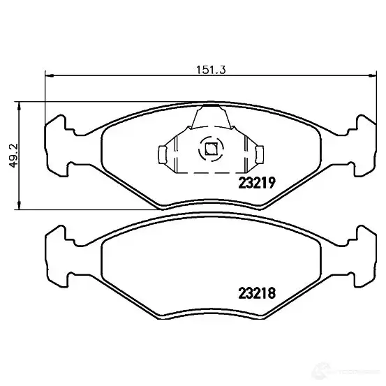 Тормозные колодки, комплект HELLA 2321 8 23219 8db355008381 28857 изображение 0