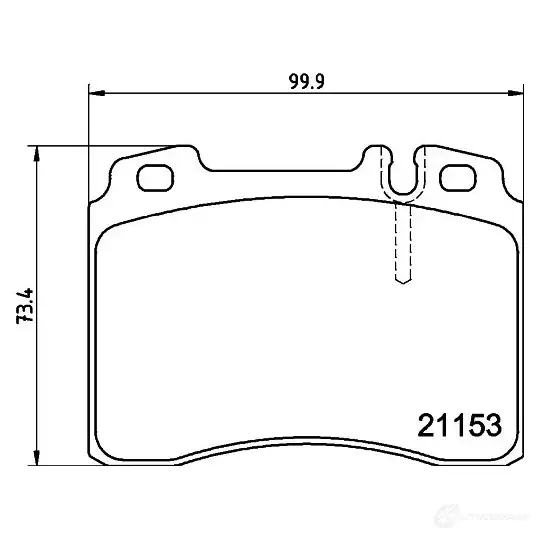 Тормозные колодки, комплект HELLA 28838 211 53 8db355008181 7440D561 - Изображение 1