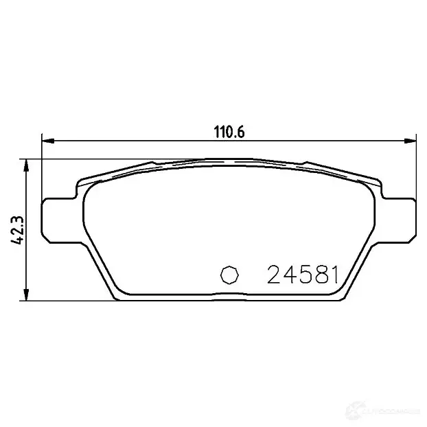 Тормозные колодки дисковые, комплект HELLA 2458 1 8DB 355 015-091 29485 8272D1161 изображение 0