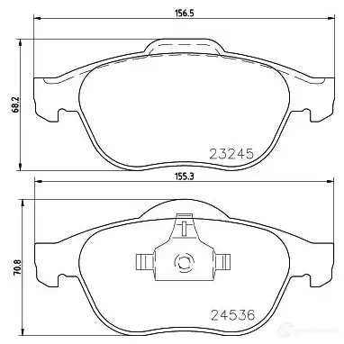 Тормозные колодки, комплект HELLA 23247 28914 8db355009101 23 245 - Изображение 1