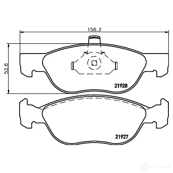 Тормозные колодки, комплект HELLA 8db355010181 21928 219 27 29018 - Изображение 1