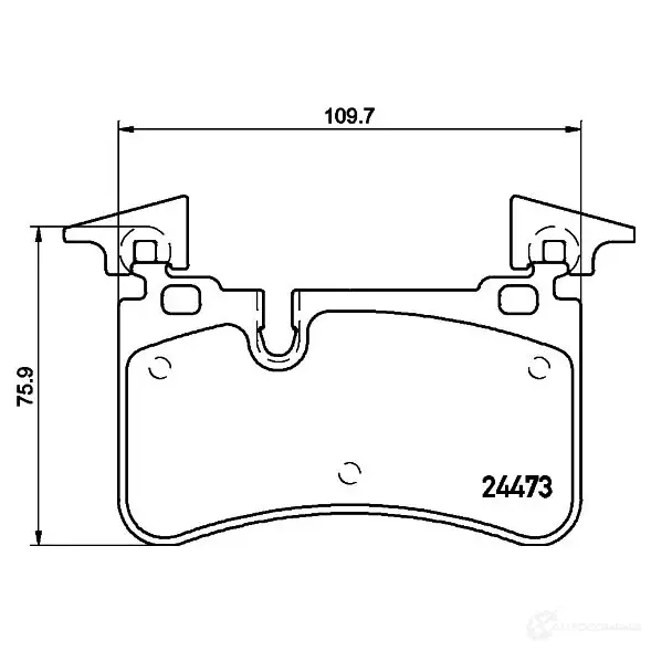 Тормозные колодки дисковые, комплект HELLA 8DB 355 014-811 T1896 2447 3 29458 - Изображение 1