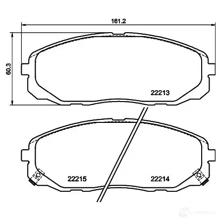 Тормозные колодки дисковые, комплект HELLA 8DB 355 039-441 1437478247 F9AH KH