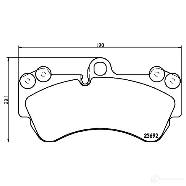 Тормозные колодки дисковые, комплект HELLA 8DB 355 018-701 7911D1007 29840 2 3692 - Изображение 1