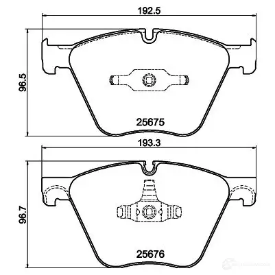 Тормозные колодки, комплект HELLA 8db355040371 1437478372 WD HR5J