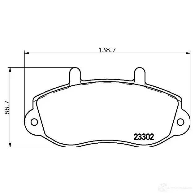 Тормозные колодки, комплект HELLA 8db355019321 T9075 2330 2 29900 - Изображение 1