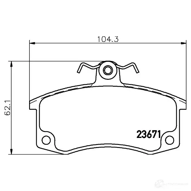 Тормозные колодки дисковые, комплект HELLA 2 3671 8DB 355 010-341 T1349 29034 - Изображение 1