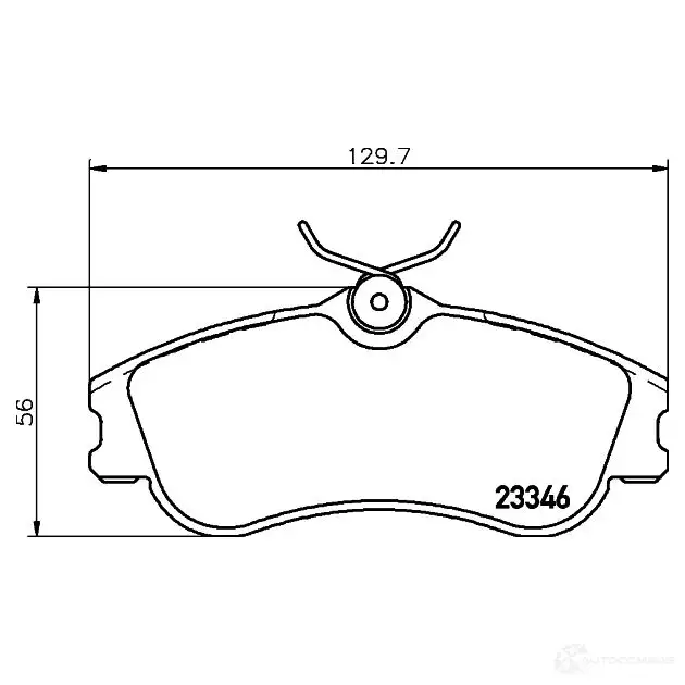 Тормозные колодки дисковые, комплект HELLA 23 346 T5131 29824 8DB 355 018-541 изображение 0