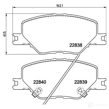 Тормозные колодки дисковые, комплект HELLA 1437954980 E35N G 8DB 355 039-061