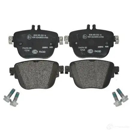 Тормозные колодки дисковые, комплект HELLA ULU0J V 8DB 355 032-161 1437478434 изображение 0