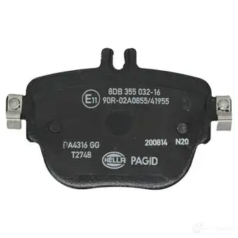 Тормозные колодки дисковые, комплект HELLA ULU0J V 8DB 355 032-161 1437478434 изображение 1