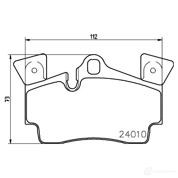Тормозные колодки дисковые, комплект HELLA 24 010 29135 8DB 355 011-471 T1460 - Изображение 1