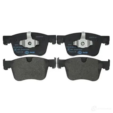 Тормозные колодки дисковые, комплект HELLA 2 1AYEKE 8DB 355 036-491 1437478315 - Изображение 1
