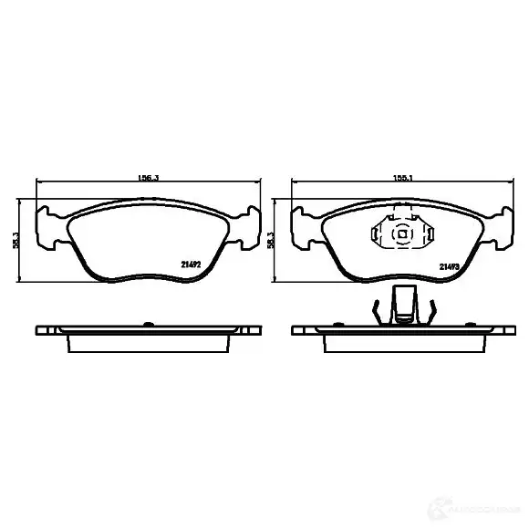 Тормозные колодки дисковые, комплект HELLA 5 M80S 1437478316 8DB 355 032-971