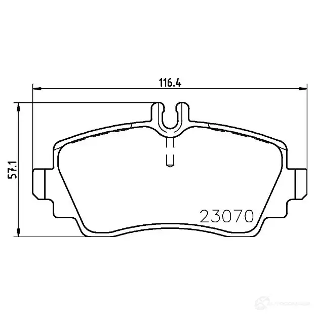 Тормозные колодки дисковые, комплект HELLA 8DB 355 018-281 230 70 T5101 29800 - Изображение 1