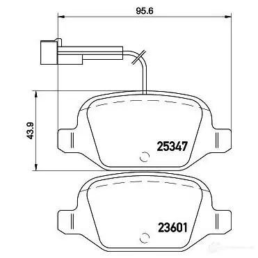 Тормозные колодки, комплект HELLA 236 01 25347 8db355019631 29931 - Изображение 1