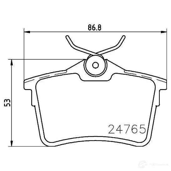Тормозные колодки, комплект HELLA T1788 8db355014081 2476 5 29386 - Изображение 1