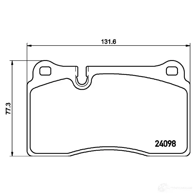 Тормозные колодки дисковые, комплект HELLA 2 4098 T1499 8DB 355 011-851 29170 - Изображение 1