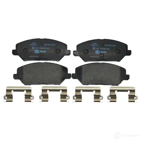 Тормозные колодки дисковые, комплект HELLA 1437478454 R M8XLKO 8DB 355 037-881 изображение 0