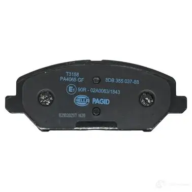 Тормозные колодки дисковые, комплект HELLA 1437478454 R M8XLKO 8DB 355 037-881 изображение 1
