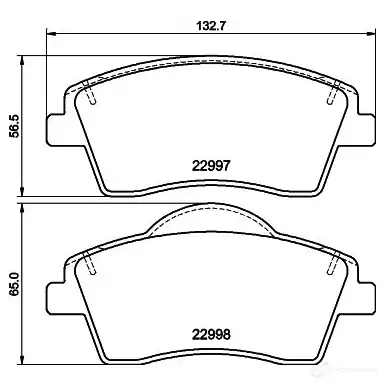 Тормозные колодки, комплект HELLA 8db355040351 1437954990 ZQ4 VAN изображение 0