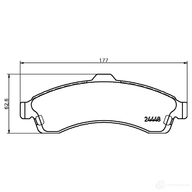 Тормозные колодки дисковые, комплект HELLA 8DB 355 012-811 29260 2444 8 7759D882 - Изображение 1