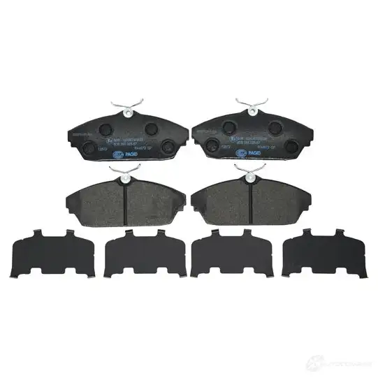 Тормозные колодки дисковые, комплект HELLA 8DB 355 025-671 HJ H8E 1437442593 - Изображение 1