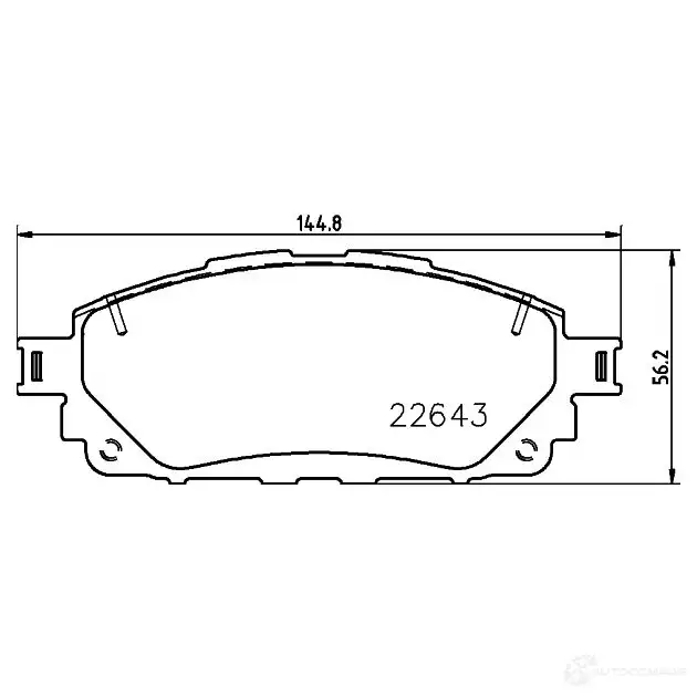 Тормозные колодки дисковые, комплект HELLA 8DB 355 032-961 ZZO MLR 1437478549