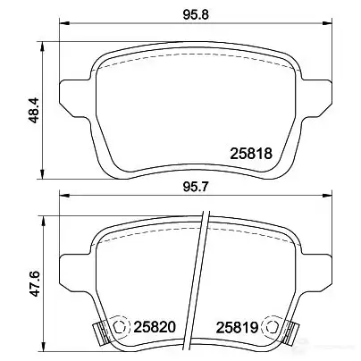 Тормозные колодки дисковые, комплект HELLA 1 4CKV 8DB 355 036-431 1437478531