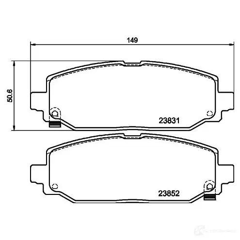 Тормозные колодки, комплект HELLA 8db355040021 1437477637 EIL RT