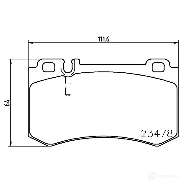 Тормозные колодки дисковые, комплект HELLA 29471 8DB 355 014-941 234 78 T1912 - Изображение 1
