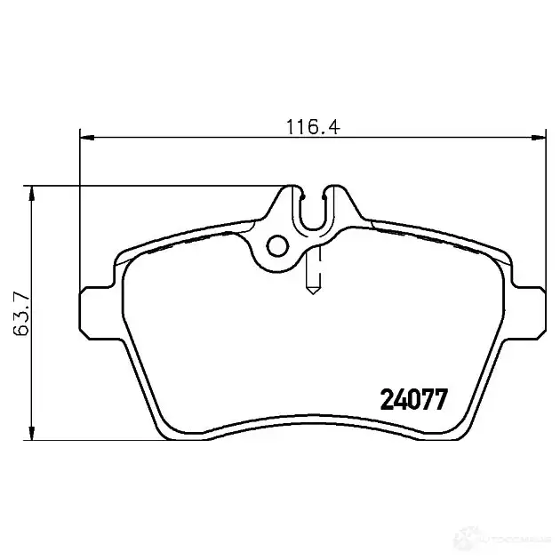 Тормозные колодки дисковые, комплект HELLA 2407 7 T1452 29127 8DB 355 011-371 изображение 0