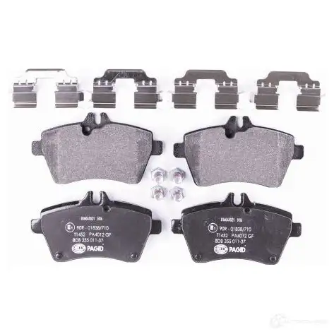 Тормозные колодки дисковые, комплект HELLA 2407 7 T1452 29127 8DB 355 011-371 изображение 1