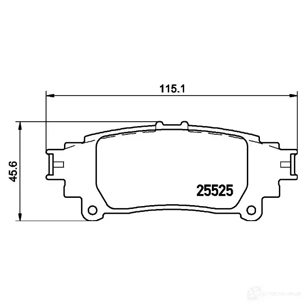 Тормозные колодки дисковые, комплект HELLA 8DB 355 020-001 8841D1391 29965 25 525 изображение 0