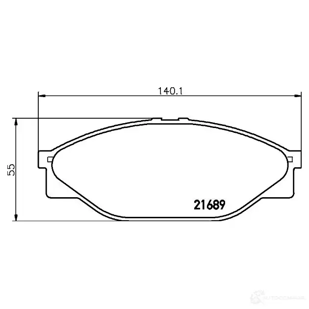 Тормозные колодки дисковые, комплект HELLA 7205D438 8DB 355 016-411 2168 9 29616 - Изображение 1