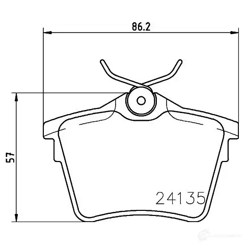 Тормозные колодки дисковые, комплект HELLA 2413 5 8DB 355 011-501 29138 8685D1486 изображение 0