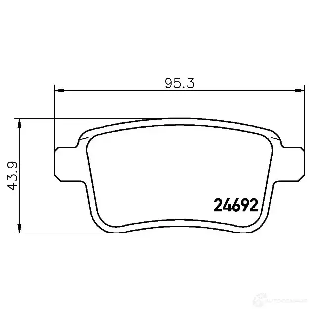 Тормозные колодки, комплект HELLA 24 692 T1774 8db355013971 29375 изображение 0