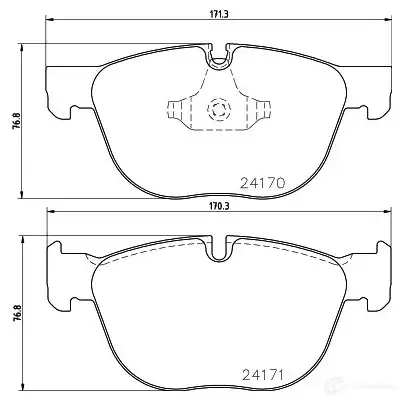 Тормозные колодки, комплект HELLA 29237 24171 2 4170 8db355012541 - Изображение 1