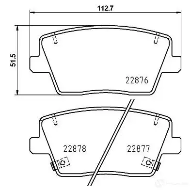 Тормозные колодки дисковые, комплект HELLA 8DB 355 039-431 1437478547 0JS O98