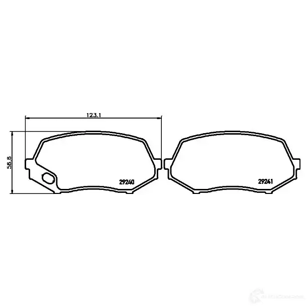 Тормозные колодки, комплект HELLA 292 40 29241 28591 8db355005591 изображение 0