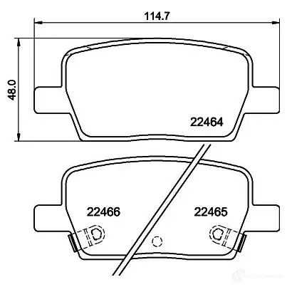Тормозные колодки дисковые, комплект HELLA 8DB 355 039-081 1437954996 S9 IZ9Z