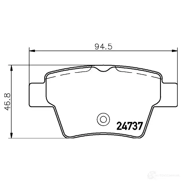 Тормозные колодки, комплект HELLA 29363 247 37 8db355013851 T1759 - Изображение 1