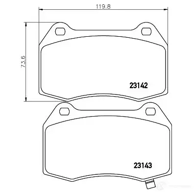 Тормозные колодки, комплект HELLA 231 42 8db355010681 7858D960 29065 изображение 0