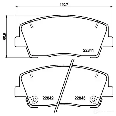 Тормозные колодки дисковые, комплект HELLA 8DB 355 039-921 S893 5A 1437478126