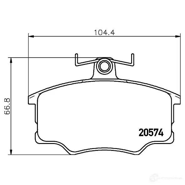 Тормозные колодки дисковые, комплект HELLA 8DB 355 006-021 20 574 28634 7079D147 изображение 3