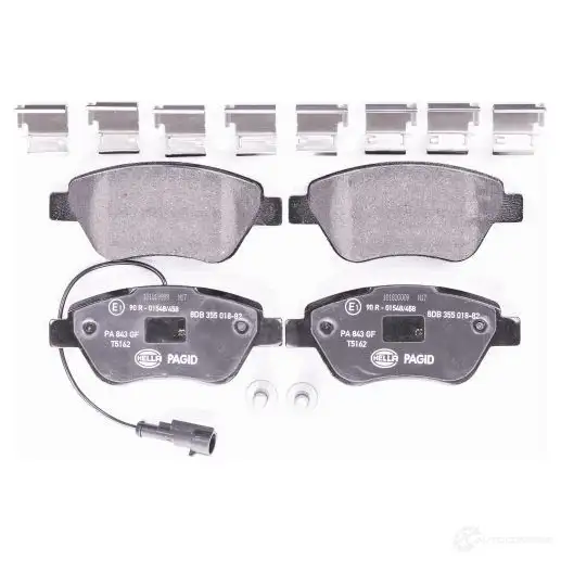 Тормозные колодки дисковые, комплект HELLA 29850 8DB 355 018-821 23706 23 705 изображение 1