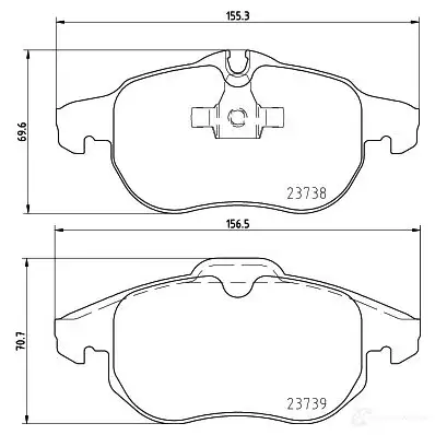 Тормозные колодки дисковые, комплект HELLA 2373 8 8DB 355 009-311 28933 23739 - Изображение 1