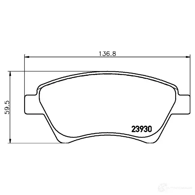 Тормозные колодки, комплект HELLA 8695D1495 8db355010541 29053 239 30 - Изображение 1